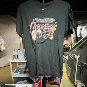 Black Graphic T-Shirt with Guitar Design NWT Size Medium Giveaway